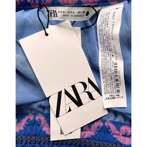 NWT Zara High Waisted Aztec Tribal Printed Asymmetric Hem Pull On Mini Skirt - Picture 15 of 16